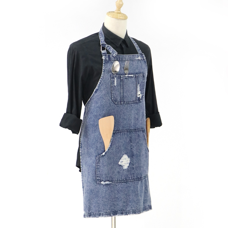 Fashionable Washed Denim Apron
