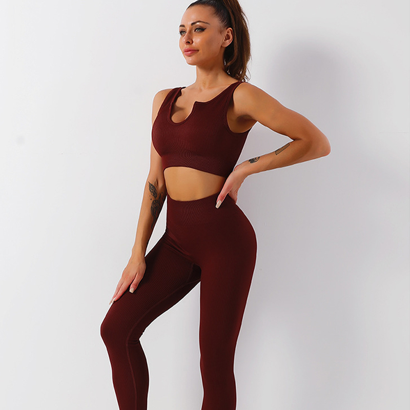 Amazon Top Selling Breathable Quick Dry U Type Fitness Yoga Bra And Yoga Leggings Bodysuit for Women 