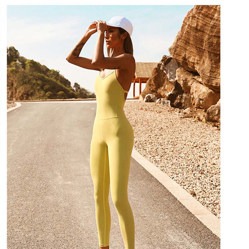 Wholesale Fashional One Piece Yoga Wear Women's Active High Waist Hip Lifting Workout Sets 