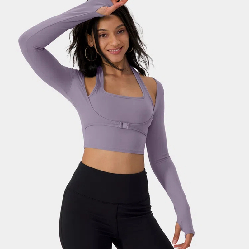 New Arrivals Custom Fitness Yoga Wear High Waist Activewear Gym Seamless Nylon 2 Piece Yoga Wear Set For Women