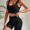 Wholesale Knitting Fitness Yoga Wear Set Sports Gym Activewear Women's Workout Seamless Scrunch Clothing Sets