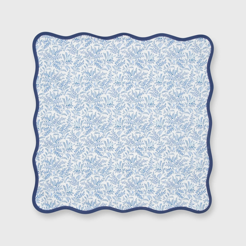 High Quality Scallop Edge Napkins Stone Washed 100% Natural Color Flax linen Table Napkins