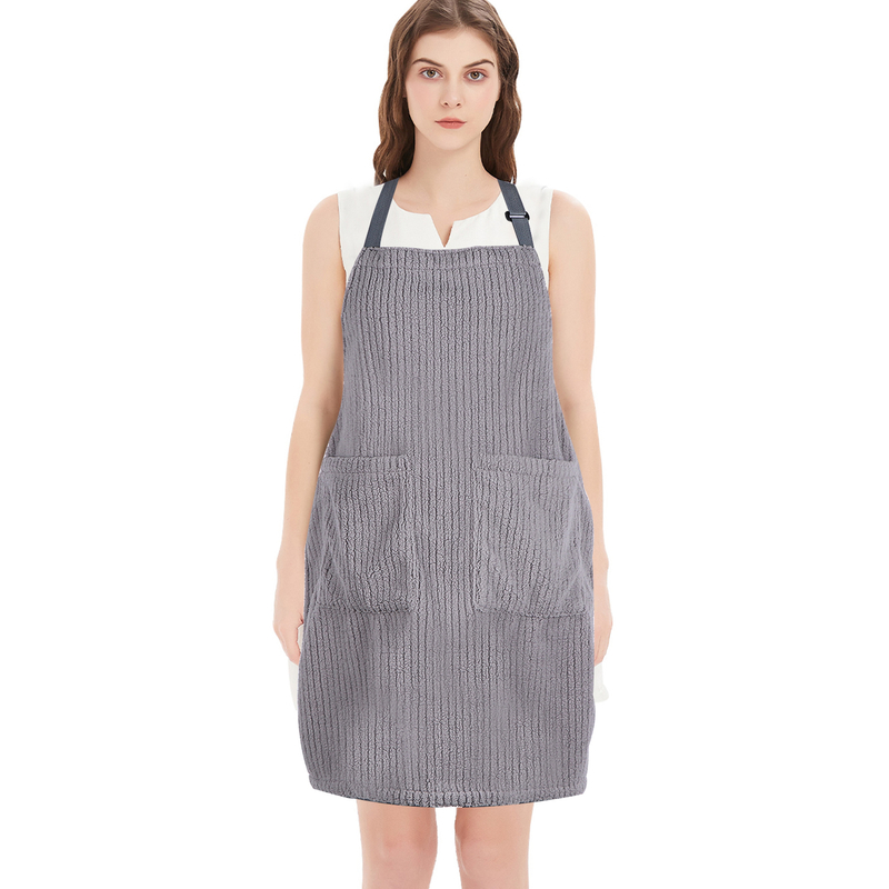 Adjustable Bib Kitchen Apron Cooking Apron Unisex Aprons with Pockets Chef Aprons for Woman Hand-wiping apron