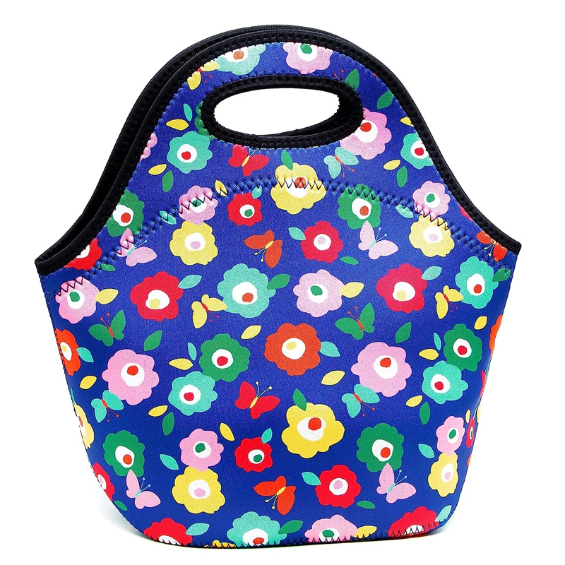 Neoprene Lunch Bags Thermal Insulated Lunch Tote Bag Reusable Washable Neoprene Picnic Bag for Women Men
