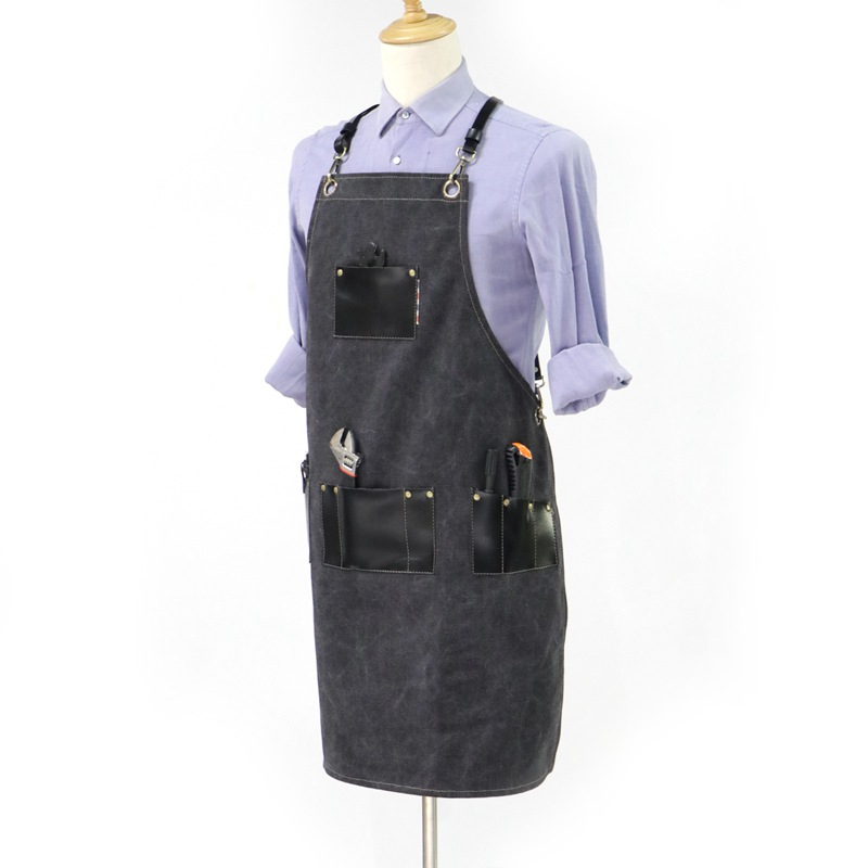 Factory Profession Custom Industry Waxed Canvas Apron for Heavy Industry Practitioners