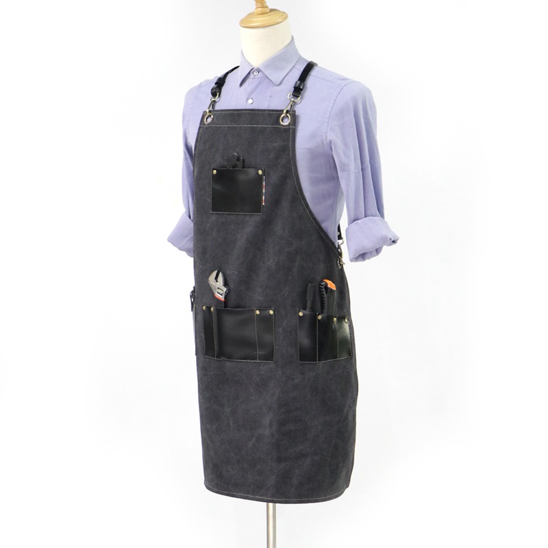 Factory Profession Custom Industry Waxed Canvas Apron for Heavy Industry Practitioners