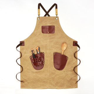 Heavy duty waxed canvas industrial aprons for Carpenter, Welder, Construction worker