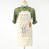 Factory Wholesale White Polka Dot Cotton Canvas Apron , Kitchen Cooking And Cleaning Work Apron