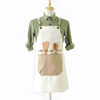 Multifunctional apron design with canvas and pu material stitching