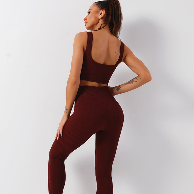 Amazon Top Selling Breathable Quick Dry U Type Fitness Yoga Bra And Yoga Leggings Bodysuit for Women 