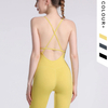 Wholesale Fashional One Piece Yoga Wear Women's Active High Waist Hip Lifting Workout Sets 