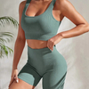 Wholesale Knitting Fitness Yoga Wear Set Sports Gym Activewear Women's Workout Seamless Scrunch Clothing Sets