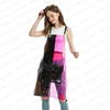 Fashion splice style two colors baber salon tpu hairdresser apron thick transparent waterproof apron for Artist