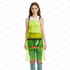 New fashion clear transparent apron custom color logo design hair salon washable TPU apron for Man and women