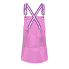 Fashional New Style Popular Tpu Transparent Waterproof Barber's Apron with Customized Ribbon