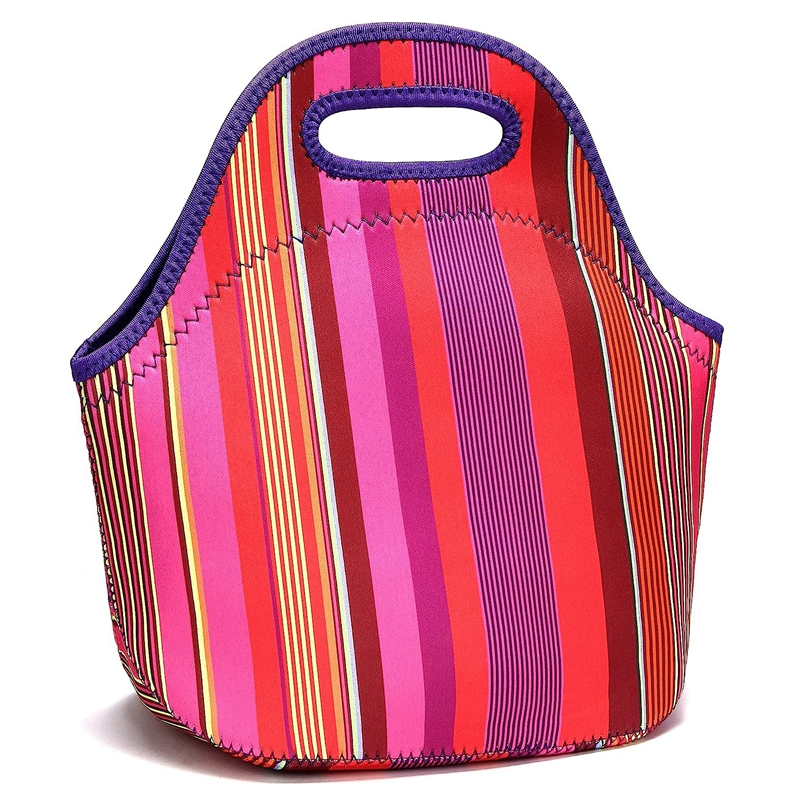 Neoprene Lunch Bags Thermal Insulated Lunch Tote Bag Reusable Washable Neoprene Picnic Bag for Women Men