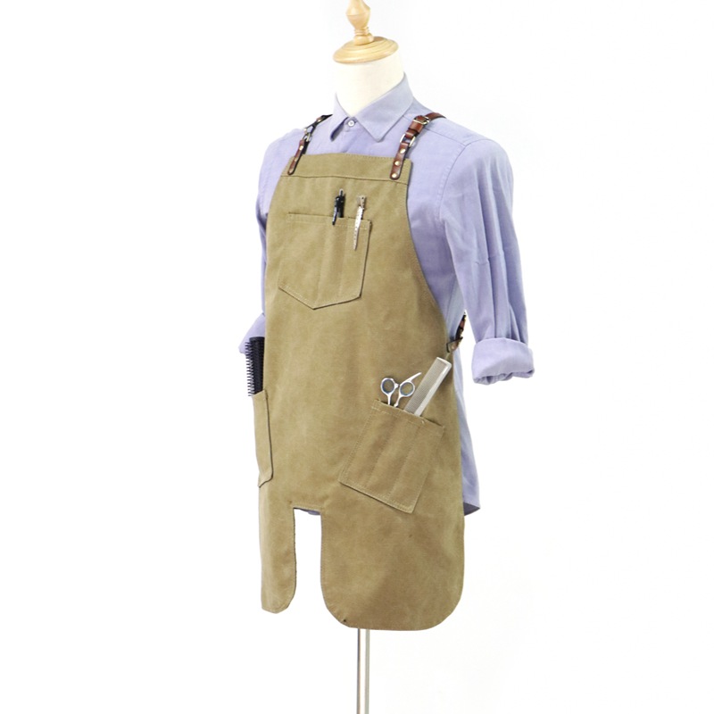 New Style Design Profession Barber Work Apron Eco Friendly Breathable Cotton Work Apron