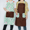 Full version printed polyester fabric kitchen cooking cleaning apron for couple
