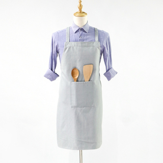 Logo Printing Custom Polyester Cotton Apron , Restaurant Waiter Work Apron For Promotional