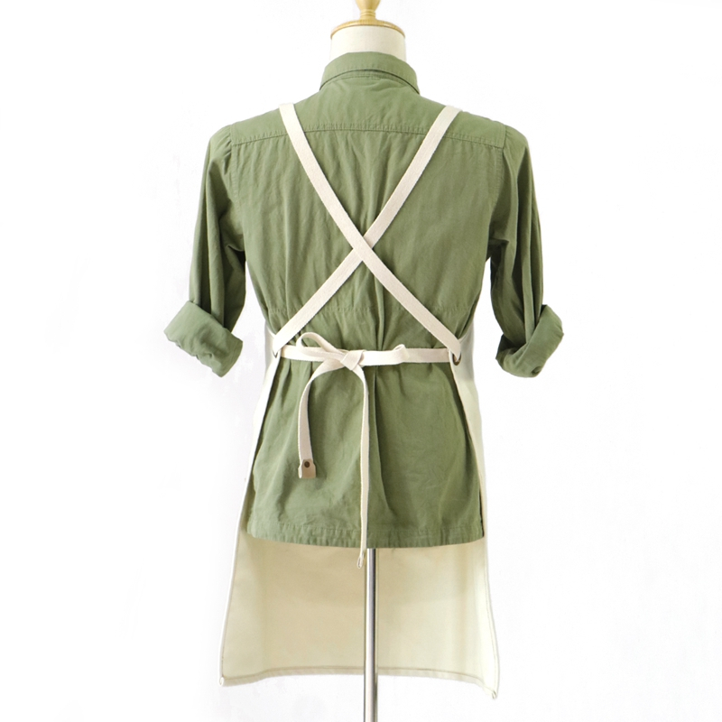 Multifunctional apron design with canvas and pu material stitching