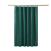 ODM/OEM Scandinavian Style Velvet Waterproof Shower Curtain Amazon Solid Color Non-perforated Bathroom Partition Curtain Shower Bathroom Curtain Hanging Curtain