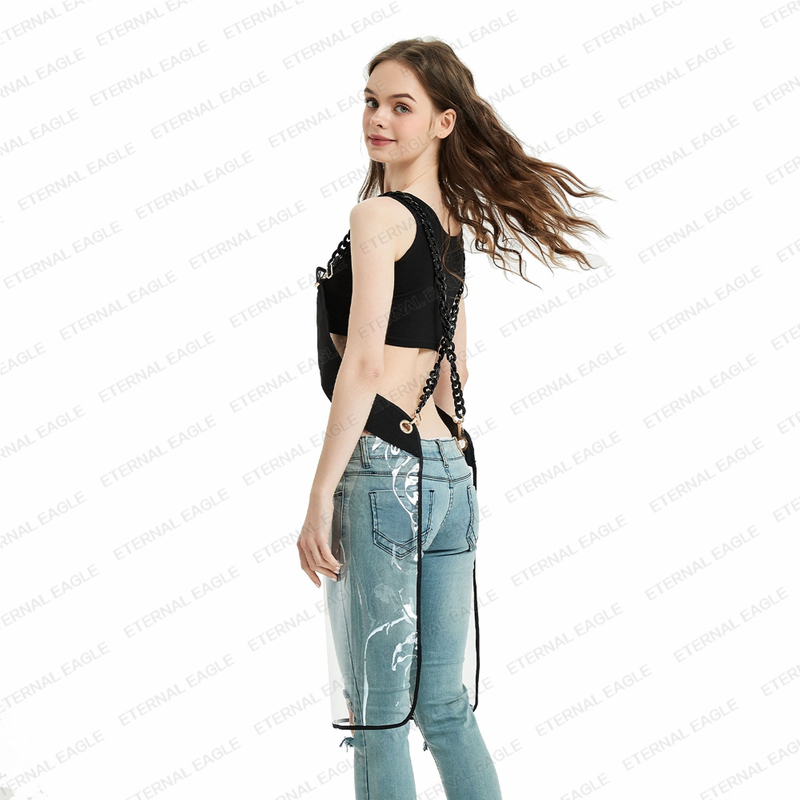 Factory direct sale clear plastic waterproof tpu apron barber shop salon hairdresser pvc apron 