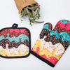 Factory Direct Sales Kitchen Special Thick Insulation Anti-scald High Temperature Baking Oven Mitt with Pot Holder