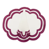Scalloped Rectangular Linen Applique Placemat Fashion vintage Table Decor Exquisite Mats For Party
