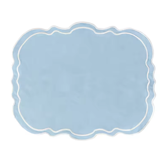 Scalloped Rectangular Linen Applique Placemat Fashion vintage Table Decor Exquisite Mats For Party