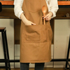 Wholesale canvas waterproof apron for kitchen or bbq with adjustable size 