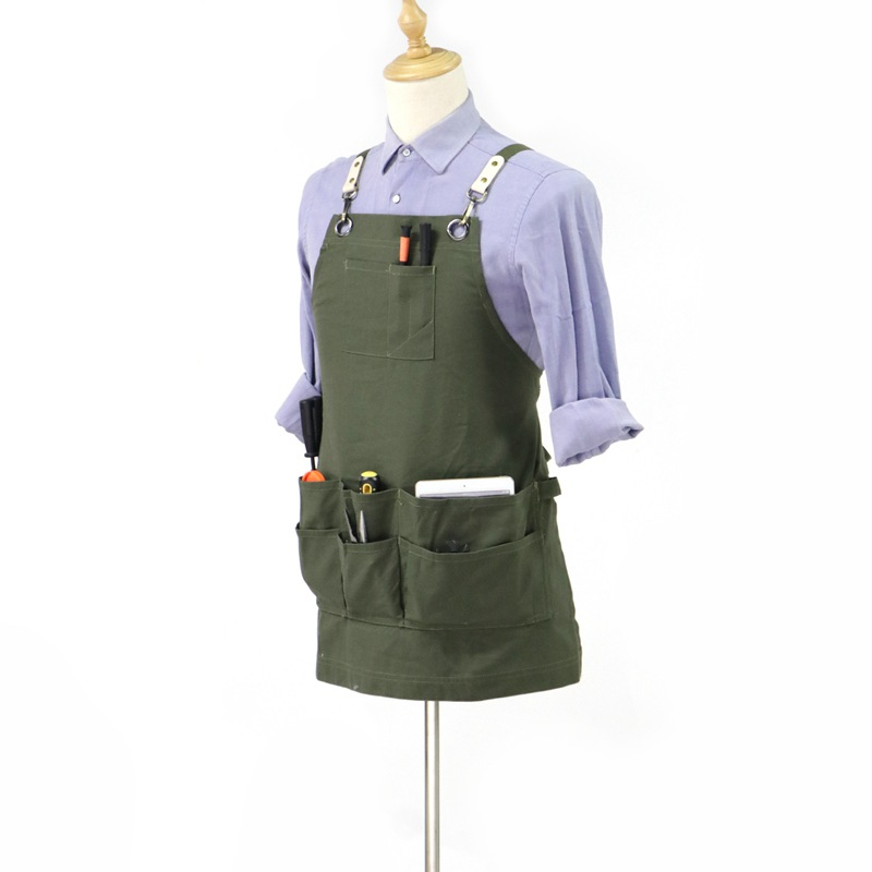 Factory Professional Wholesale Custom Multi-tool Pockets Design Cotton Work Apron