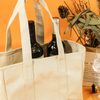 Factory custom polyester-cotton canvas bag , separate canvas wine bottle bag