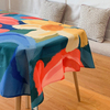 Digital printing sunflowers tablecloth full of watercolors for home or hotel decorative