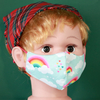Children's Mask Ice Silk Material with Colorful Cartoon Print for Summer Use