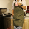  Wholesale customized army green polyester cotton canvas apron barista apron