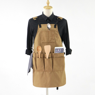 Heavy Industry Protective Wax Canvas Work Apron , Professional Work Apron Design For Men