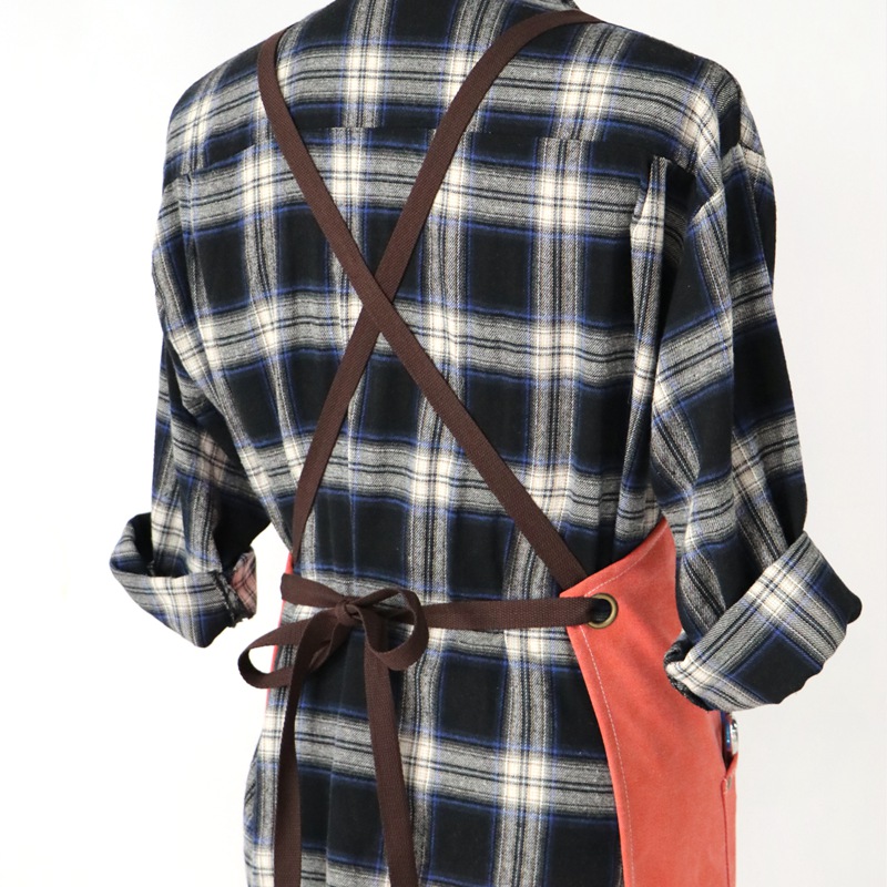 Simple design washed canvas colourful printing industrial gardener apron