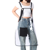 New arrival fashional waterproof transparent plastic clear tpu apron hair stylist salon barber apron with pockets 