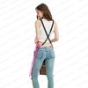 Fashion splice style two colors baber salon tpu hairdresser apron thick transparent waterproof apron for Artist