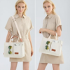 Large Canvas Tote Bag for Women With Pockets Laptop Crossbody Purses Everyday Bag Handbags for Work Beach Gym
