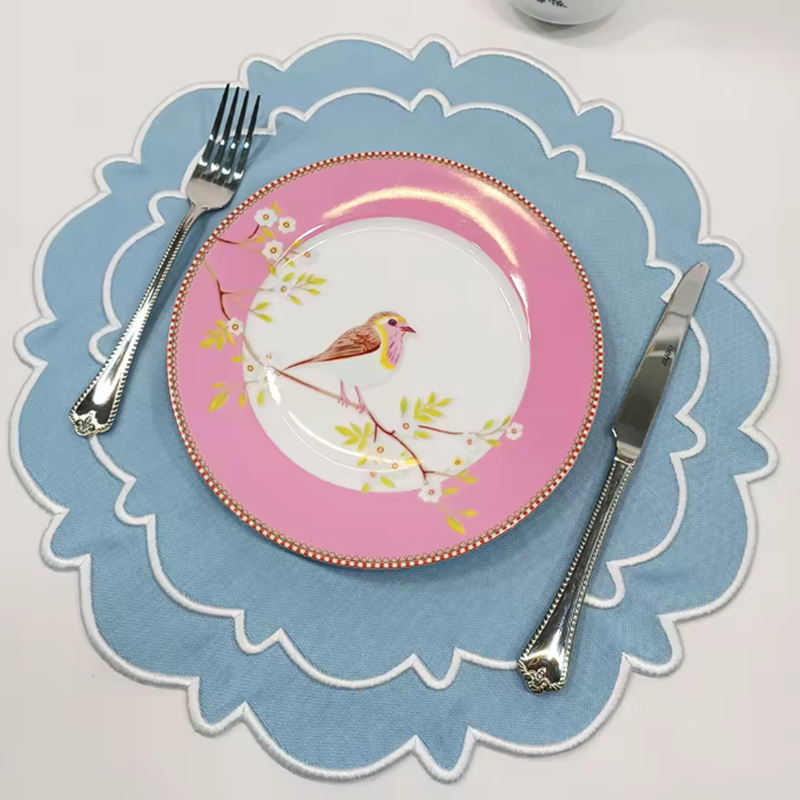 100% Linen Special-shaped Napkin Applique Napkin Modern Style Christmas Napkins Table Festival Decor