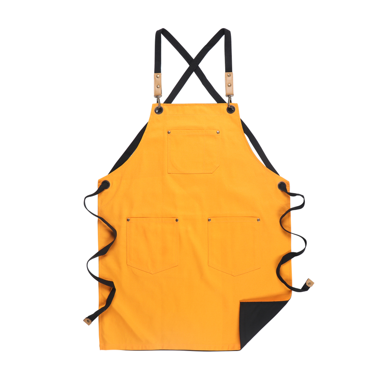 Flower gardening design work apron multi colors twill canvas double side apron cotton canvas kitchen apron