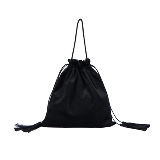 Fashional custom logo jewelry drawstring bag large capacity velvet jewelry gift pouch with tassel 