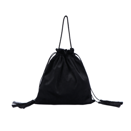 Fashional custom logo jewelry drawstring bag large capacity velvet jewelry gift pouch with tassel 