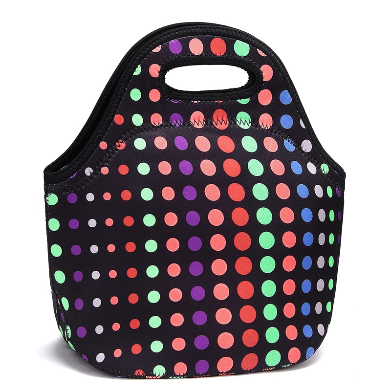 Neoprene Lunch Bags Thermal Insulated Lunch Tote Bag Reusable Washable Neoprene Picnic Bag for Women Men