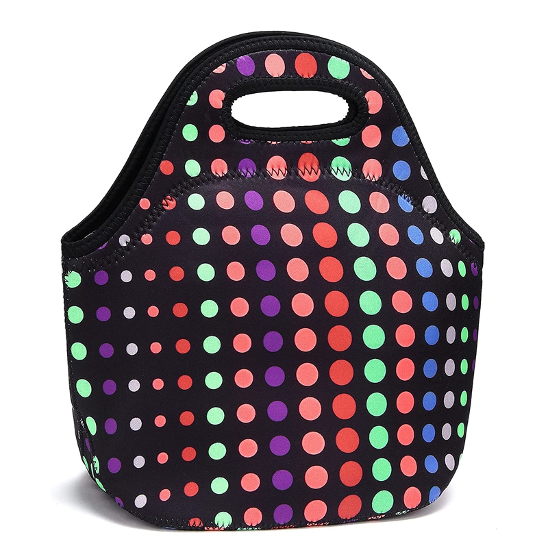 Neoprene Lunch Bags Thermal Insulated Lunch Tote Bag Reusable Washable Neoprene Picnic Bag for Women Men