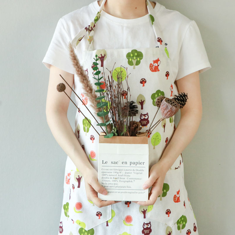 High quality customized logo printing custom kitchen five piece suit include aprons, tablecloth, napkins, placemat