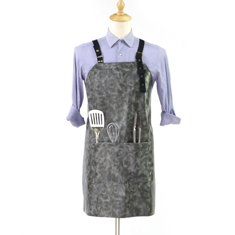Waterproof Pu Apron with Adjustable Webbing Strap