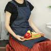 Deep blue strpe 8 oz polyester cotton canvas kitchen cooking apron for restsurant or household