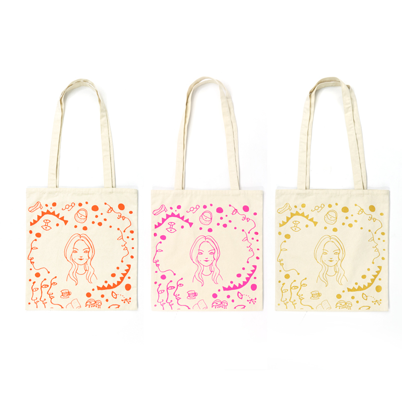 Personalized custom graffiti design cotton canvas shopping bag watercolor tote bag